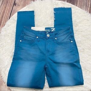 Seven 7 Ankle Skinny Mid  Rise in blue Color jeans NWT size 4